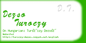 dezso turoczy business card